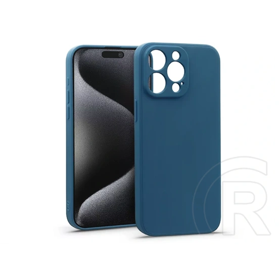 Haffner Matt szilikon tok (Apple iPhone 15 Pro, kék)