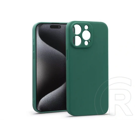 Haffner Matt szilikon tok (Apple iPhone 15 Pro, zöld)