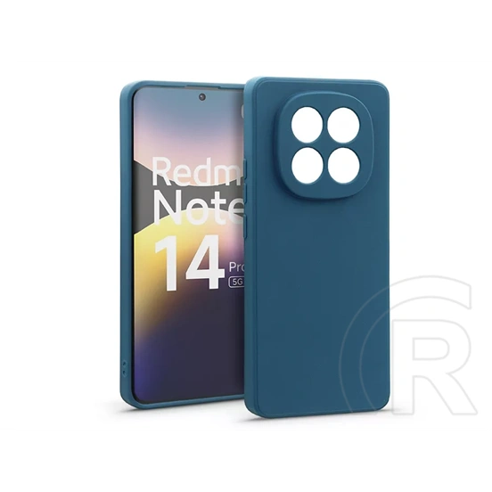 Haffner Matt szilikon tok (Xiaomi Redmi Note 14 Pro Plus 5G, kék)