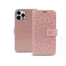 Haffner Mezzo Book Flip oldalra nyíló tok (Apple iPhone 15 Pro, - mandala rose gold