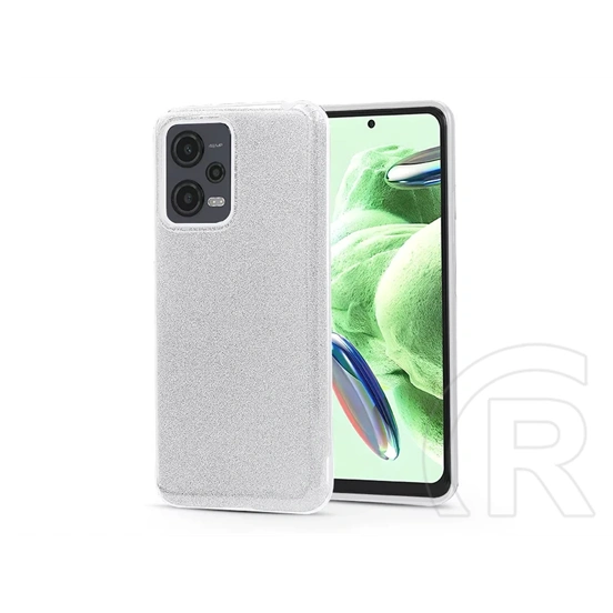 Haffner Shining szilikon tok (Xiaomi Redmi Note 12 5G/Poco X5 5G, ezüst)