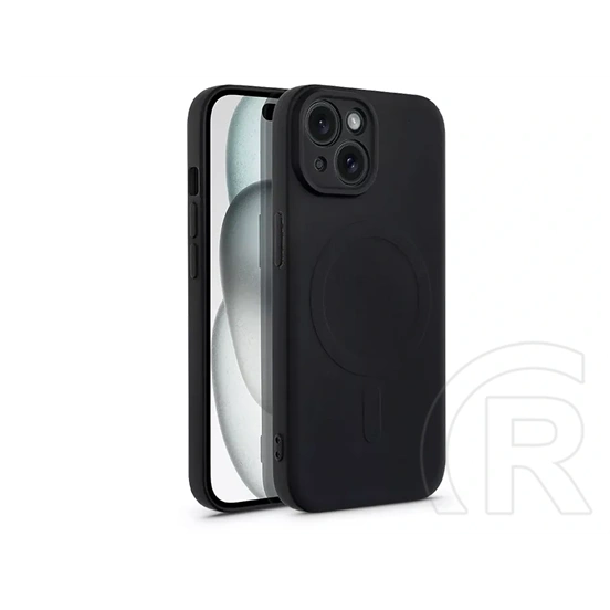 Haffner Silicone Mag Cover szilikon tok (Apple iPhone 15, Plus, fekete)