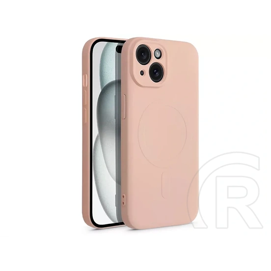 Haffner Silicone Mag Cover szilikon tok (Apple iPhone 15, Plus pink)