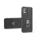 Haffner Slide Armor kameravédős ütésálló tok gyűrűvel (Samsung A025 Galaxy A02s/A03s, fekete)
