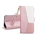 Haffner Smart Charms Book Flip oldalra nyíló tok (Apple iPhone 14 Pro, pink)