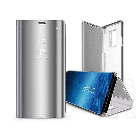 Haffner Smart Clear View Flip oldalra nyíló tok (Samsung SM-S911 Galaxy S23, ezüst)
