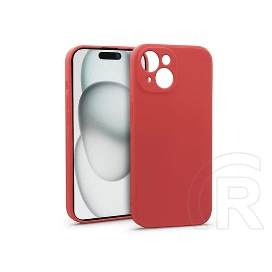 Haffner Soft szilikon tok (Apple iPhone 15, piros)