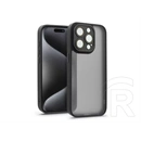Haffner Variete tok kameravédő lencsevédő üveggel (Apple iPhone 15 Pro, fekete)