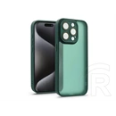 Haffner Variete tok kameravédő lencsevédő üveggel (Apple iPhone 15 Pro, sötétzöld)
