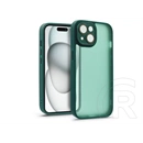 Haffner Variete tok kameravédő lencsevédő üveggel (Apple iPhone 15, sötétzöld)