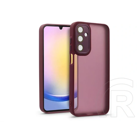 Haffner Variete tok kameravédő lencsevédő üveggel (Samsung SM-A256 Galaxy A25 5G, bíbor)