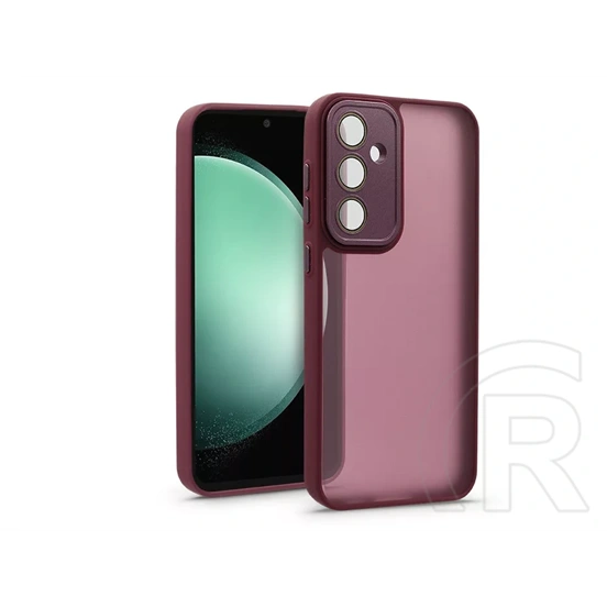 Haffner Variete tok kameravédő lencsevédő üveggel (Samsung SM-S711 Galaxy S23 FE, bíbor)