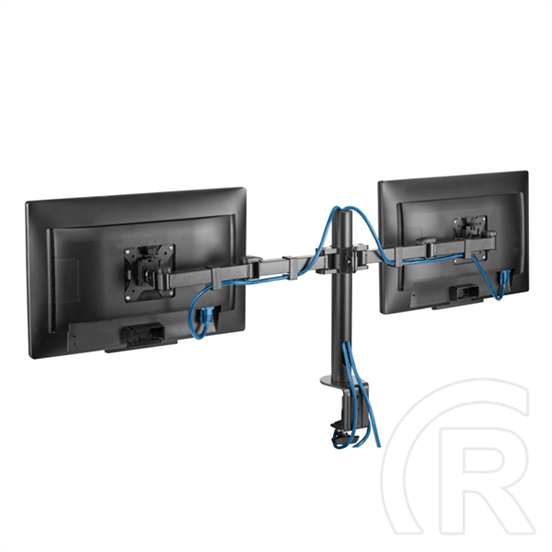 Hama 118494 dupla monitorkar (full motion, 2x 13-35", VESA 75x75, 100x100, max 15 kg/kar, fekete)