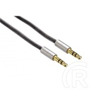 Hama AluLine összekötő kábel 2 m (3,5 mm jack / 3,5 mm jack, fekete)
