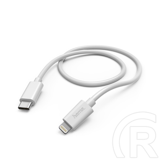 Hama Lightning - USB-C kábel (1 m, fehér)