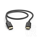 Hama USB 2.0 adat-, és töltőkábel (C dugó / C dugó, 60 W, 0,5 m, fekete)