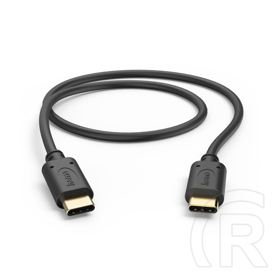 Hama USB 2.0 adat-, és töltőkábel (C dugó / C dugó, 60 W, 0,5 m, fekete)
