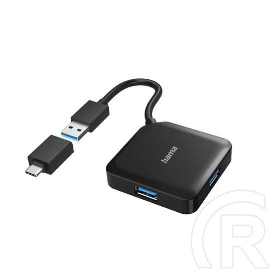 Hama USB HUB 4 port 3.2 +USB C adapter