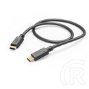 Hama USB adat- és töltőkábel (C dugó / C dugó, 1,5 m, 480 MBit/s, fekete)