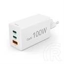 Hama univerzális hálózati töltő USB & USB-C (QC 3.0, 100W, fehér)