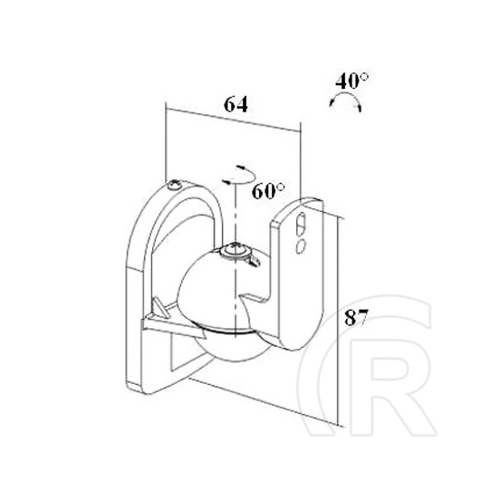 Harmantrade FH01 fali tartó pár (fekete)