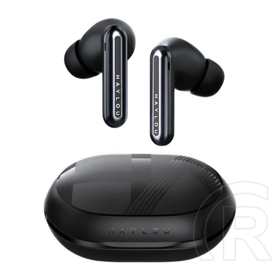 Haylou mori plus bluetooth fülhallgató sztereo (v6.0, tws, aktív zajszűrő, mikrofon + töltőtok) fekete