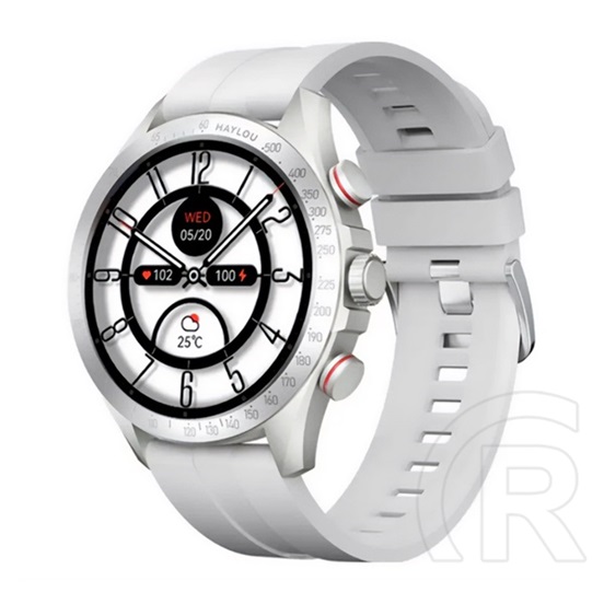 Haylou solar pro okosóra (49mm, szilikon szíj, fém ház, aktivitásmérő, vízálló, 100+ sport mód) ezüst