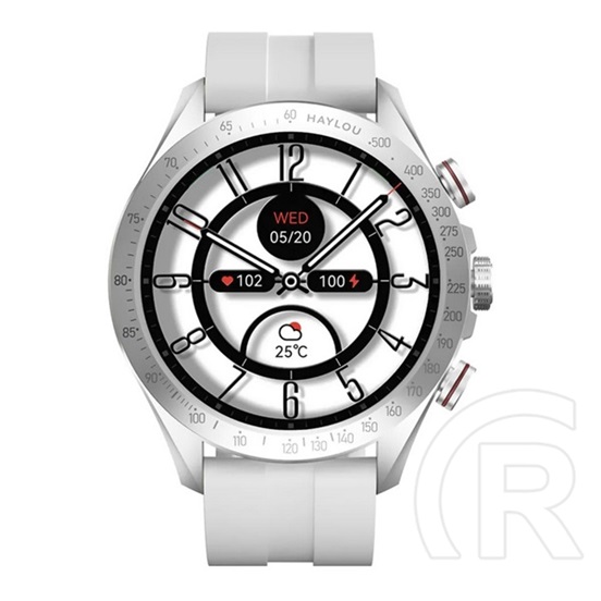 Haylou solar pro okosóra (49mm, szilikon szíj, fém ház, aktivitásmérő, vízálló, 100+ sport mód) ezüst