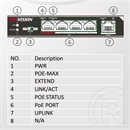 Hikvision DS-3E0105P-E switch (4x10/100 PoE, 58W, 1 uplink port, L2)