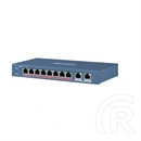 Hikvision DS-3E1310HP-EI PoE switch 8 port 100Mbps (110W, 2x RJ45 1000Mbps, menedzselhető)