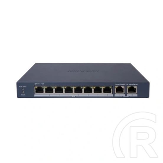 Hikvision DS-3E1510P-EI/M 8-port Gigabit PoE switch (60W PoE, 2xRJ45 1Gbps, menedzselhető)
