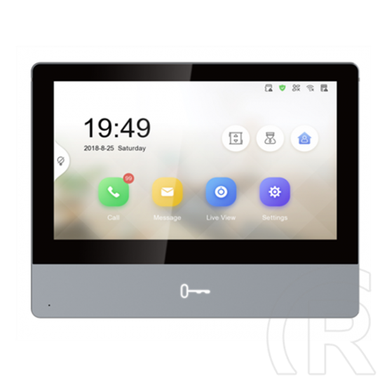 Hikvision DS-KH8350-TE1 IP video kaputelefon beltéri egység 7"  érintőkijelzővel