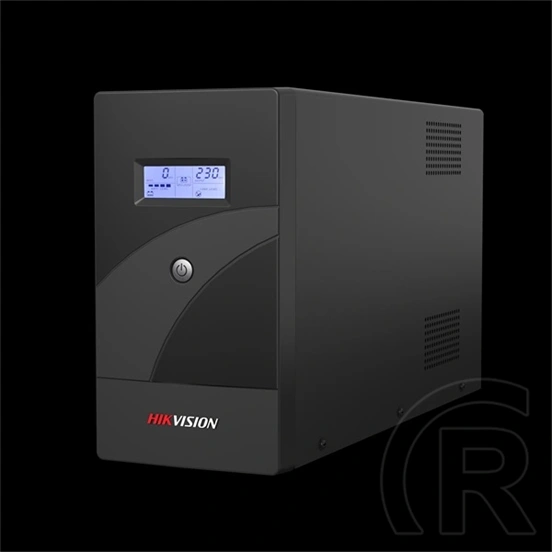 Hikvision DS-UPS2000-R 2000VA/1200W line-interaktív szünetmentes (4 Schuko, USB, LCD, fekete)