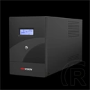 Hikvision DS-UPS3000-R 3000VA/1800W line-interaktív szünetmentes (4 Schuko, USB, LCD, fekete)
