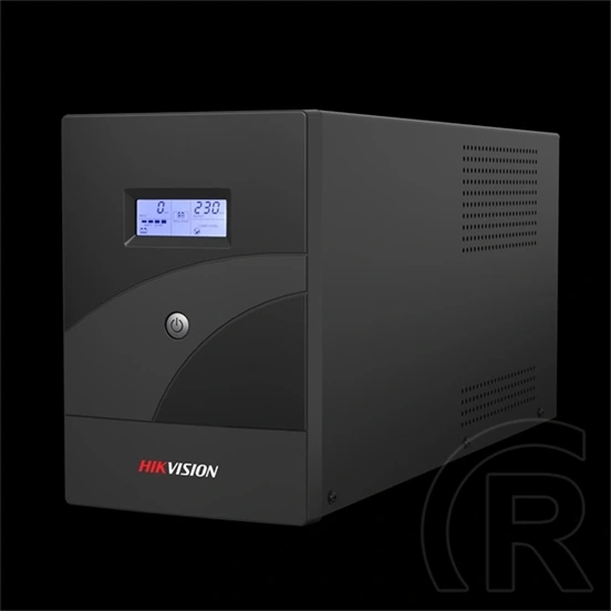 Hikvision DS-UPS3000-R 3000VA/1800W line-interaktív szünetmentes (4 Schuko, USB, LCD, fekete)