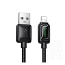 Hoco Apple IPAD 2  Hoco u146 adatkábel (usb - lightning, 2.4a, led kijelző, 120cm) fekete