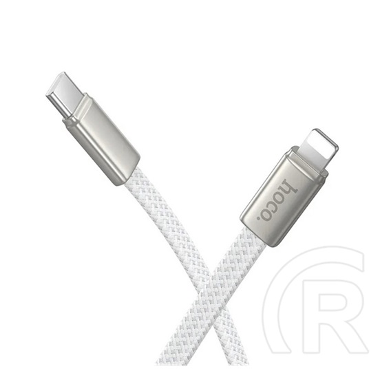 Hoco Apple IPAD 2  Hoco x125 adatkábel (type-c - lightning, 30w, lapos kábel, cipőfűző, 100cm) fehér