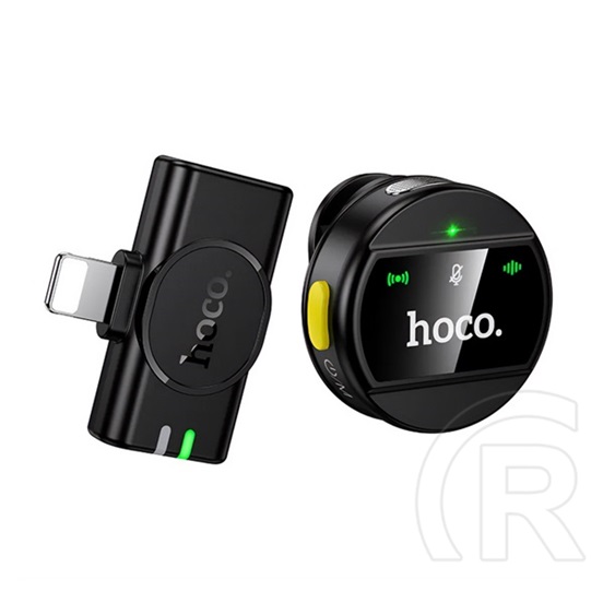 Hoco Apple IPAD l21 bluetooth mikrofon (lightning, lavalier csíptethető, zajszűrő) fekete