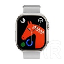 Hoco Apple Watch Series 9 41mm  Hoco as101 pótszíj (egyedi méret, kicsi, fém, milánói szíj, mágneses) ezüst