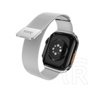 Hoco Apple Watch Series 9 41mm  Hoco as101 pótszíj (egyedi méret, kicsi, fém, milánói szíj, mágneses) ezüst
