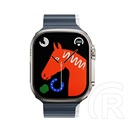 Hoco Apple Watch Series 9 41mm  Hoco as102 pótszíj (egyedi méret, kicsi, szilikon, 3d, mágneses) sötétkék/fehér