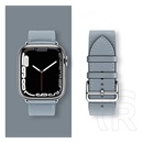 Hoco Apple Watch Series 9 41mm wa17 pótszíj (egyedi méret, szilikon, bőr hatású, állítható) szürke
