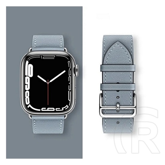 Hoco Apple Watch Series 9 41mm wa17 pótszíj (egyedi méret, szilikon, bőr hatású, állítható) szürke