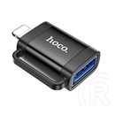 Hoco Apple iPhone 11 ua31a adapter (usb aljzat - lightning, adatátvitel és töltés, otg) fekete