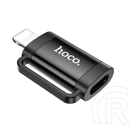 Hoco Apple iPhone 11 ua31b adapter (type-c aljzat - lightning, adatátvitel és töltés, otg) fekete