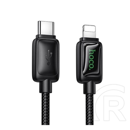 Hoco Apple iPhone 13 Pro Max  Hoco u146 adatkábel (type-c - lightning, 30w, pd gyorstöltő, led kijelző, 120cm) fekete