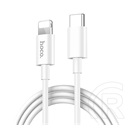 Hoco X36 adat- és töltőkábel (USB-C dugó / Lightning 8 pin dugó, 1 m, fehér)