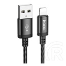 Hoco Apple iPhone 5S x91 adatkábel (usb - lightning, 2.4a, gyorstöltő, 300cm, cipőfűző) fekete