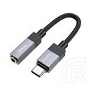 Hoco Apple iPhone 6S 4.7 upa32c audió kábel (3.5mm jack - lightning, 15cm, aux, cipőfűző) fekete