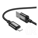 Hoco Apple iPhone 6S 4.7 x89 adatkábel (usb - lightning, 2.4a, gyorstöltő, 100cm, cipőfűző) fekete